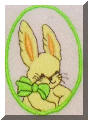 Bunny with green ribbon embroidery by Cool Creations Bunny with green ribbon embroidery by Cool Creations