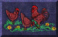 Cool Creations Embroidery Designs - Three brown chickens