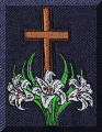 Exquisite embroidery designs by Cool Creations - Cross and lilies