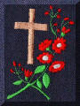 Exquisite embroidery designs by Cool Creations - Cross with flowers