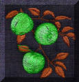 Exquisite embroidery designs by Cool Creations - Green apples Exquisite embroidery designs by Cool Creations - Green apples