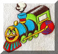 Exquisite embroidery designs by Cool Creations - Smiling toy train Exquisite embroidery designs by Cool Creations - Smiling toy train